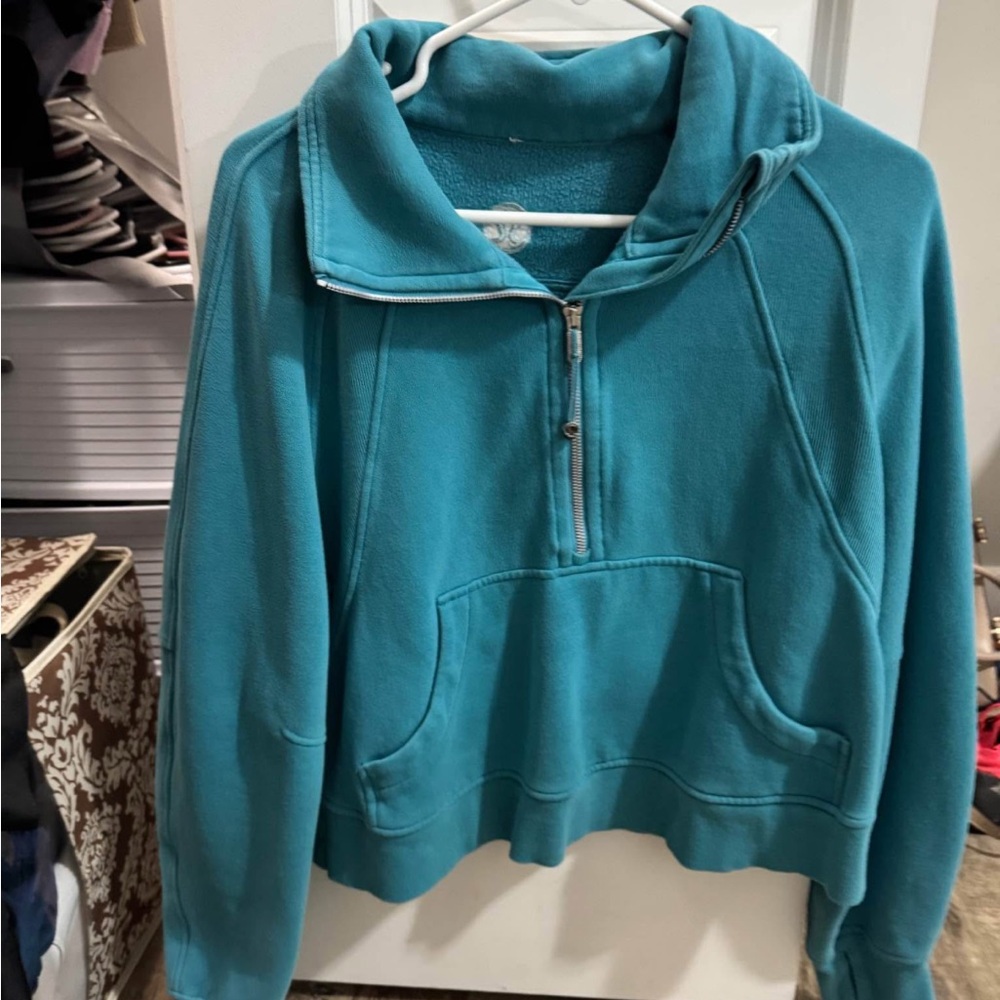 lululemon athletica Turquoise Half-Zip Sweatshirt